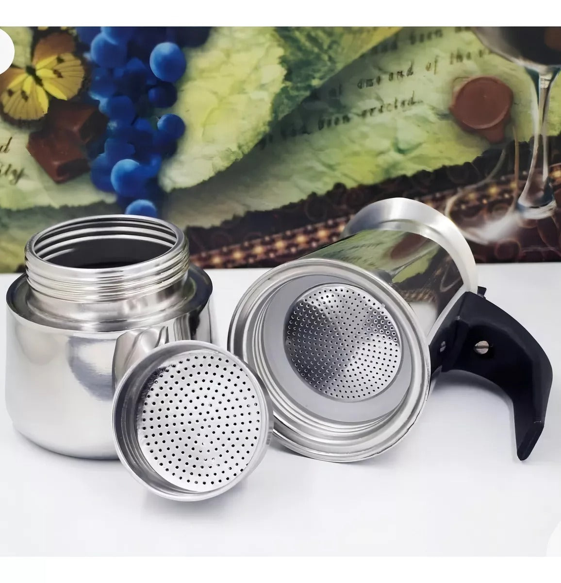 Cafetera Moka de Acero Inoxidable