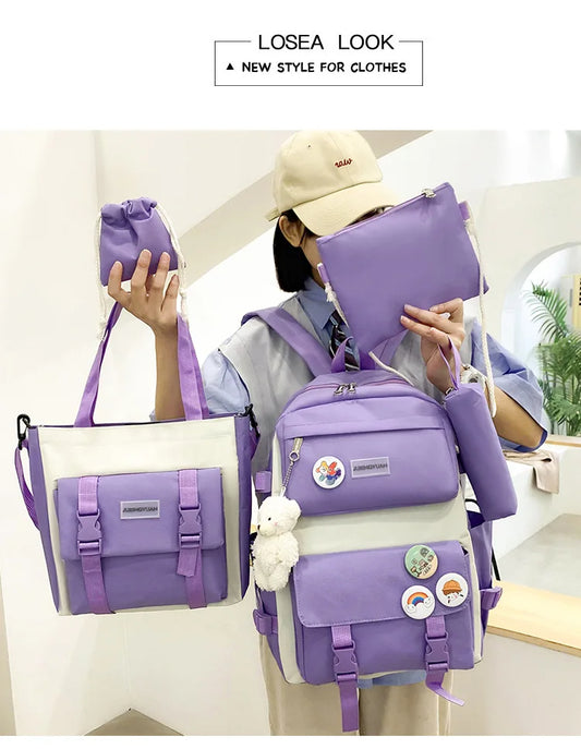 Kit Maleta Mochila Bolsos 5 en 1