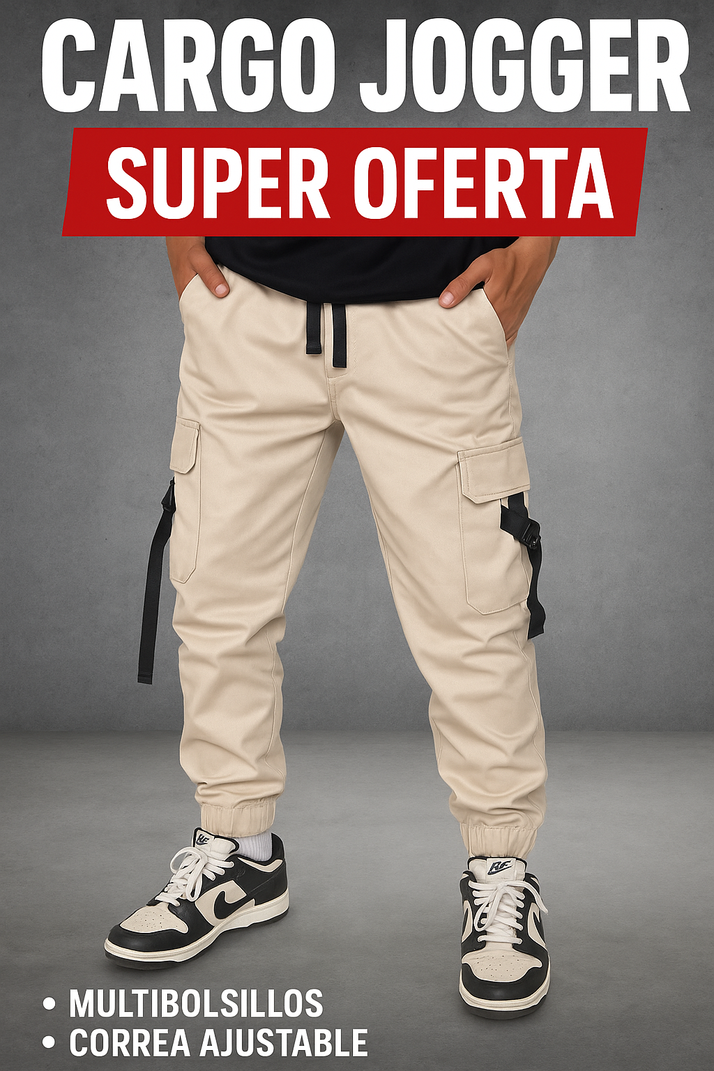 Pantalón Jogger Cargo Camuflado para Hombre