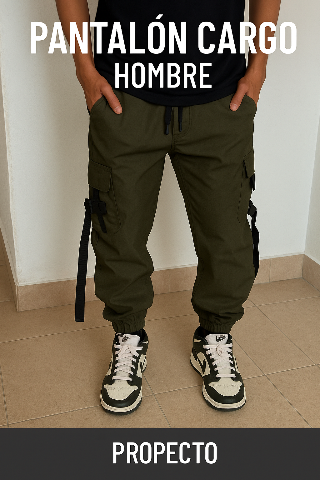 Pantalón Jogger Cargo Camuflado para Hombre