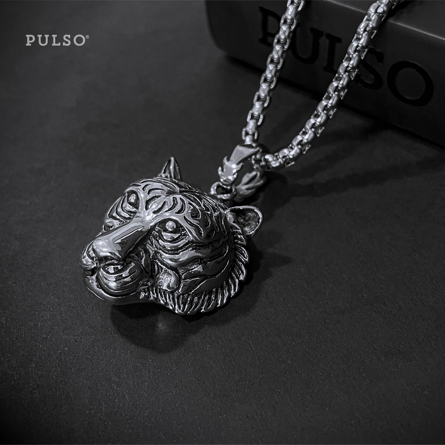Anillo Cabeza de Tigre Plata