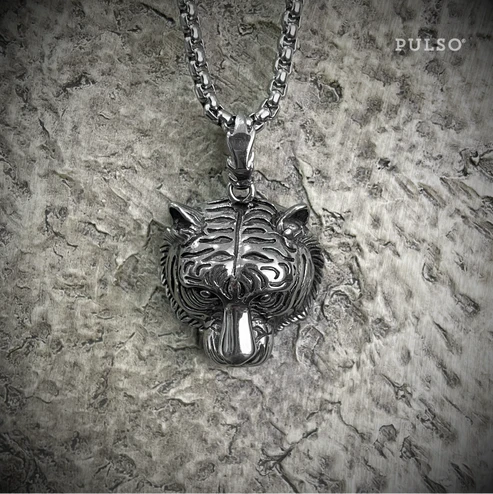 Anillo Cabeza de Tigre Plata